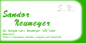 sandor neumeyer business card